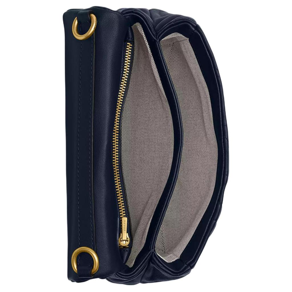 Coach Tabby 20 Metal Logo Snap Closure Napa Leather Crossbody Shoulder Bag Small Women bags Navy-Blue CW629-B4DNA