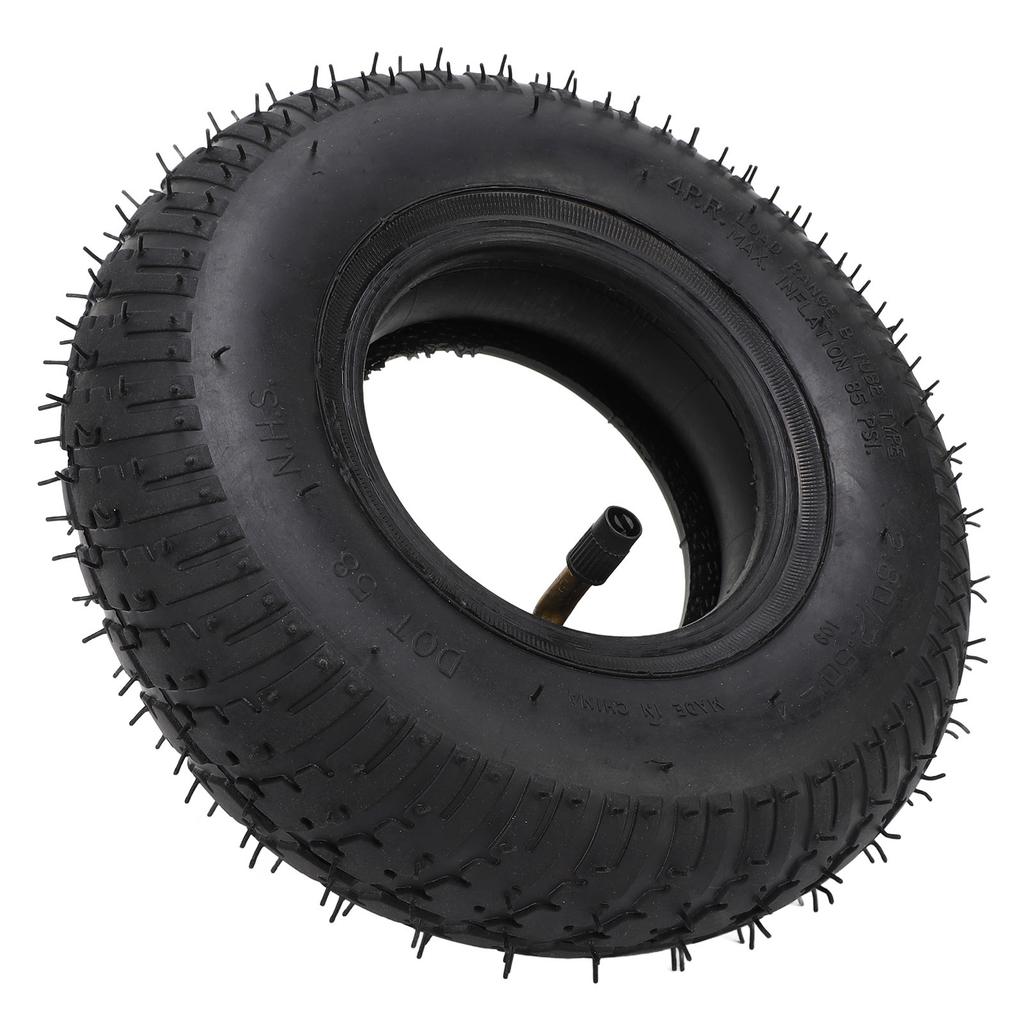 2.80 2.50‑4 Tire and Tubes with TR87 Bent Valve Stem Tires Inner Tube Set for Hand Truck Utility Cart Wheelbarrows