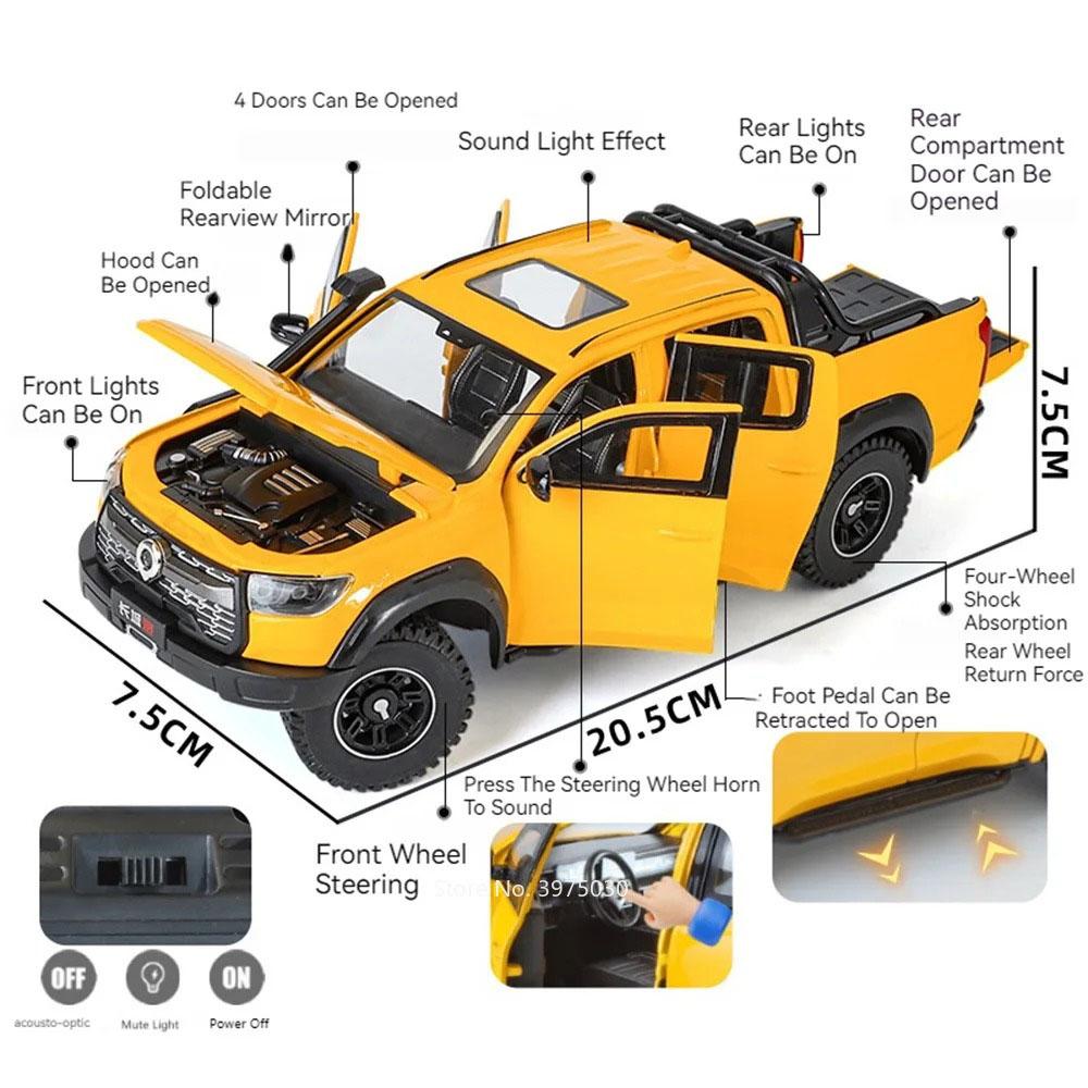 1:24 Scale NIO ES8 Great Wall POER SUV Cars Models Toys Alloy Diecast New Energy Vehicles with Sound Light Model for Kids Gifts