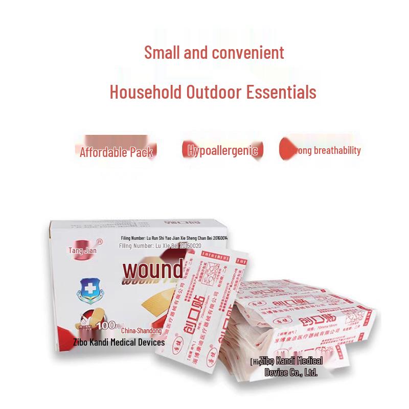 Tang Jian Waterproof Breathable Band-Aids, 100-Pack: Non-Woven Fabric Wound Care Patches with Adhesive Hemostatic Tape.