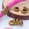 5pcs/bag Silver Metal Hair Rings Braid Dreadlocks Bead Hair Cuffs Dread Tube Charm Dreadlock for DIY Hair Accessaries