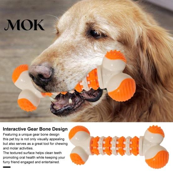 Dog Toys for Molar Chewing Indestructible Chew Interactive Puppy Teeth Bone Toy Cleaning Boredom Relief Soft Touch Gear Pet Aggressive Chewers