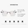 Frameless Po-sensitive Color-changing Anti-blue Light Nearsighted Glasses