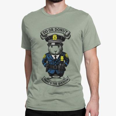Funny Guinea Pig Cop T-Shirt, Animal Police Costume Tee