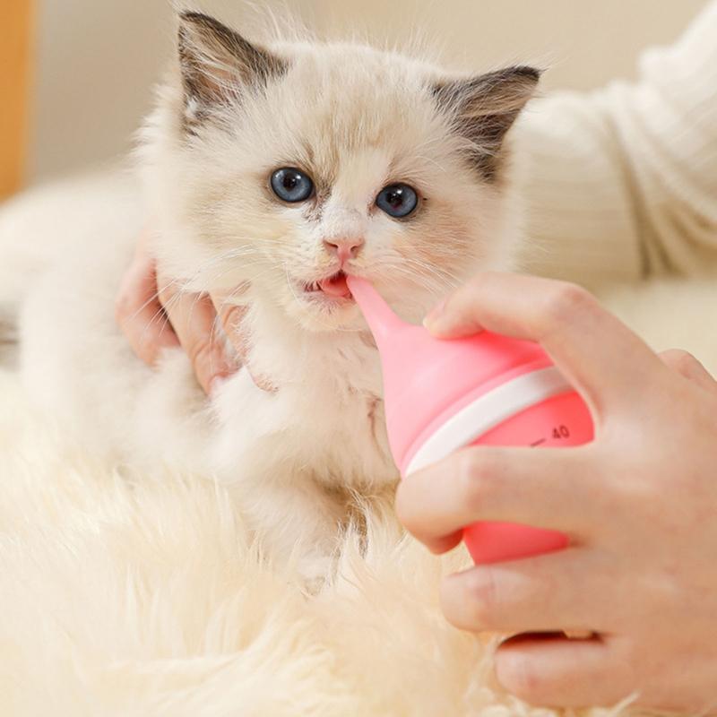Nursing For Kittens Durable Pet Feeding Bottles Safe Silicones Control Anti Choke Milk Dispenser