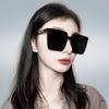Korean Style Unisex Large Frame Square Sunglasses with Face-Slimming Sun Protection