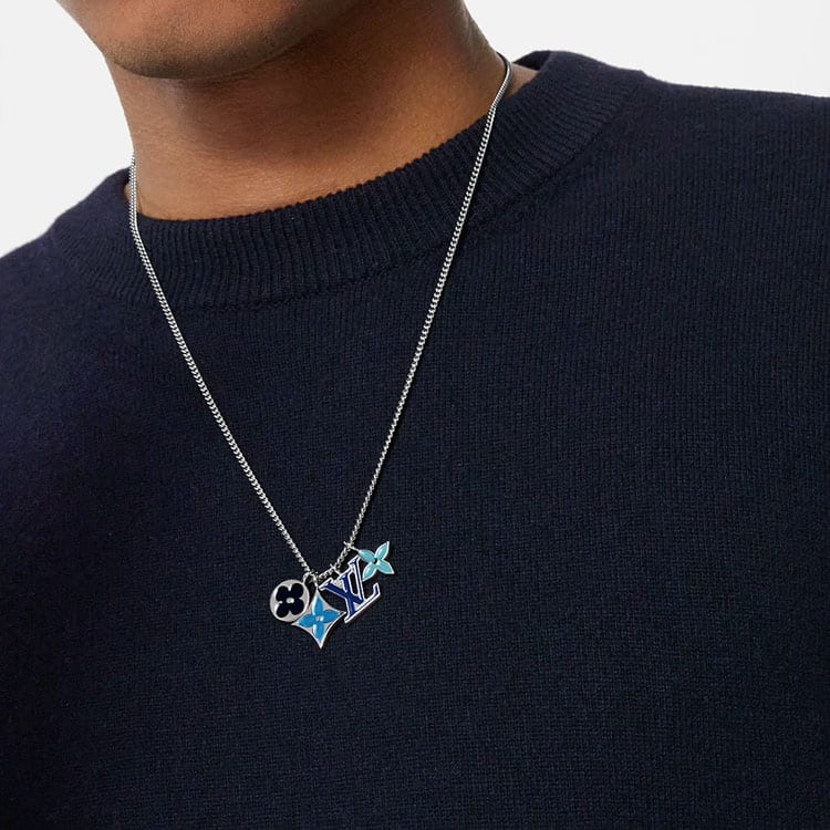 LOUIS VUITTON INSTINCT Brass Necklaces Men's Silver M00917