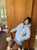 New white duck down hooded short down jacket women's loose bread jacket thickened warm jacket