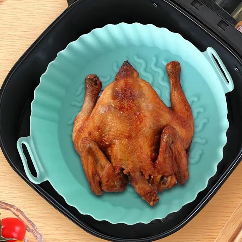 Air Fryer Silicone Liners Pot Disposable Paper Pad Baking Tray Basket Kitchen Cooking Gadgets Non-stick Pan Oven Reusable TMZ
