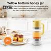 Glass Bottle Honey Syrup Dispenser Food Grade BPA Free Leakproof Glass Honey Dispenser Pot Syrup Storage Bottle with Handle