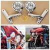 4.5-Inch Fog Light Cover & Bracket for Harley Traveler Fat Boy & Dyna