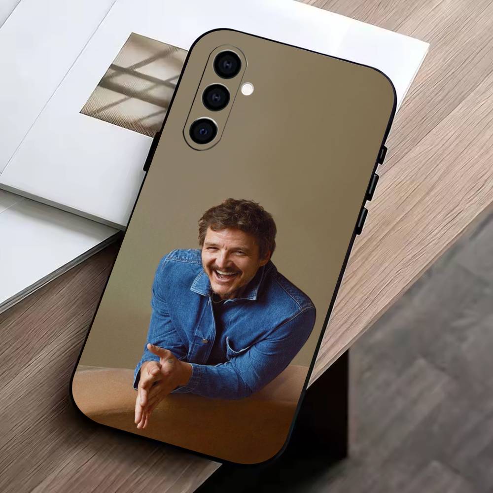 

P-Pedro Pascal Phone Case Black Silicone Soft For Samsung Galaxy A73,A72,A71,A70,A53,A52,A51 Samsung a20s