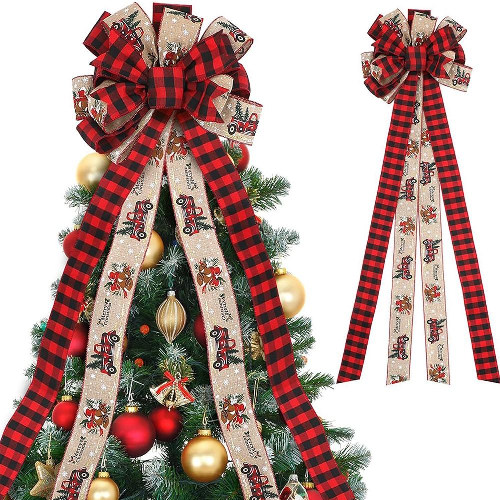 

Aesthetic Christmas Tree Decoration with Stylish Topper Bow Design