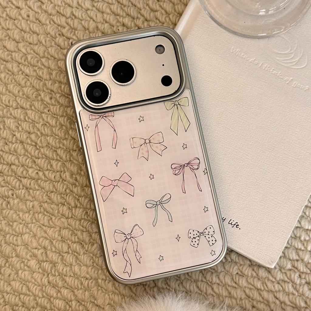 Cover Colorata con Fiocco per iPhone 16, iPhone 17 e iPhone 17 Pro Max