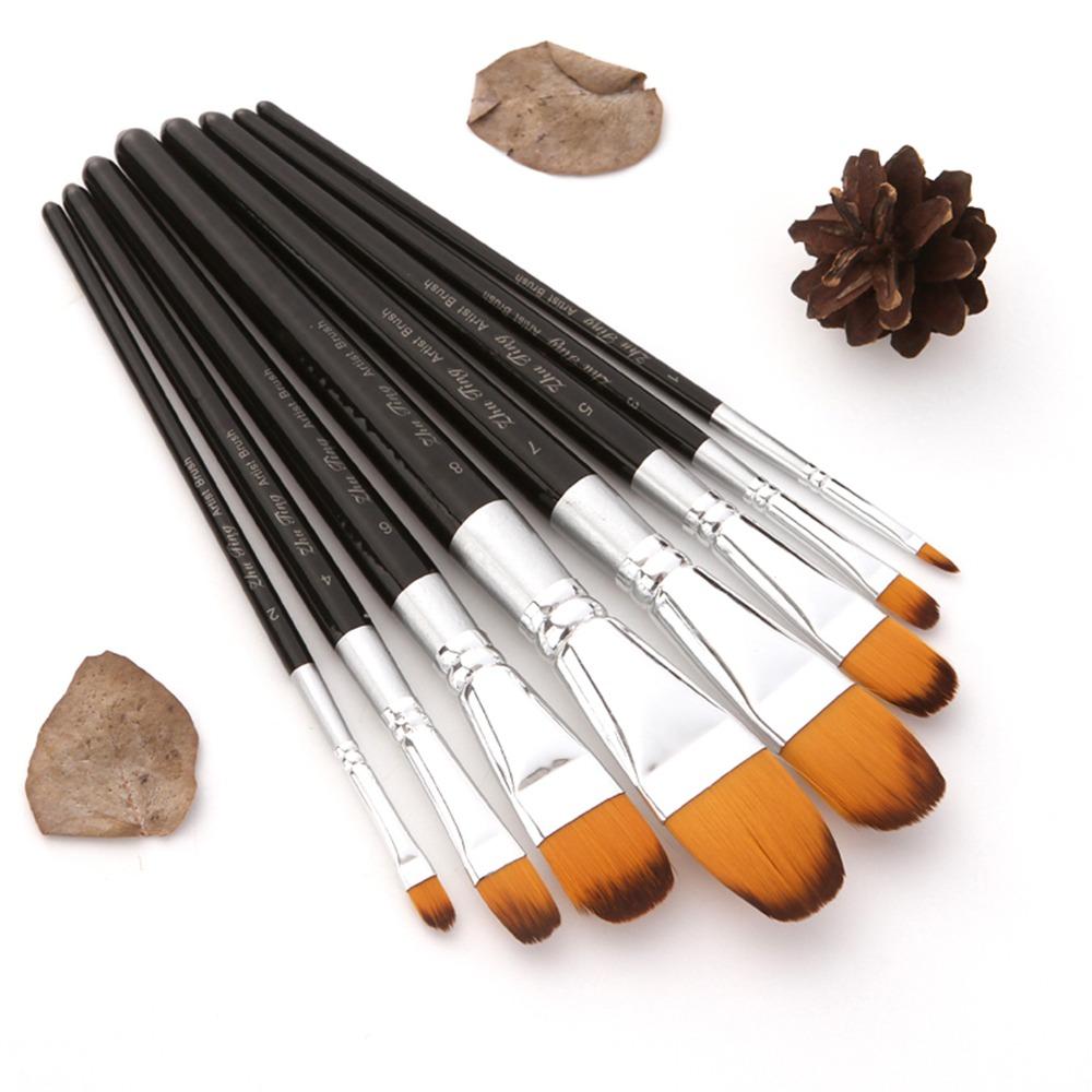 8Pcs Wood Paint Brushes Set Multipurpose Paint Brushes Watercolor Paint Brushes Artists