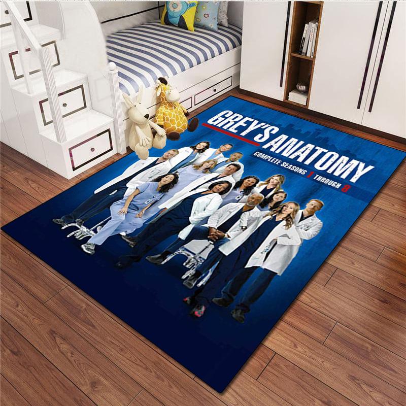 1Pc Grey's Anatomy Print Rug - Home Decoration Carpet For Living Room Bedroom Flooring Computer Chair Area Rug