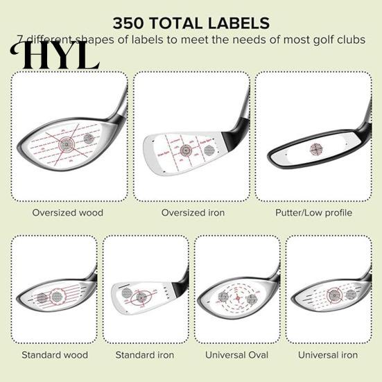 Golfschwung Haltungskorrektur Aufkleber 50 Stück Impact Tape Etiketten Verbessern Sie die Genauigkeit Dünn für Schläger Und Distanz Aufkleber Eisen Holz Fairway Treffpunkt