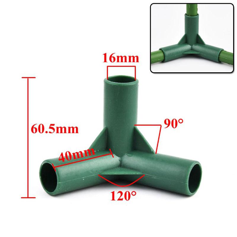 10-30Pcs 16mm Plants Support Connectors ,2/3/4/5-way Garden Greenhouse Bracket Rod Joints Frame Building Fixed Accessories DIY
