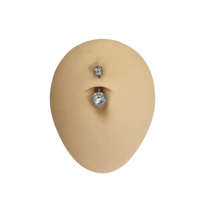 Doppelzylinder Zirkon Bauchnabelring: 14G 6/8/10mm Stab G23 Titan, 2022 Neu