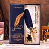 Blue Box Feather Gem Fountain Pen Gift Set: Original High-Value Calligraphy Practice Turkey Heart Dip Pen.