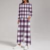 Damesmode Ronde Hals Losse Pasvorm Bedrukt Sweatshirt en Joggingbroek Set met Zijsplit Zoom