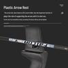 Black Plastic Arrow Rest for Recurve Bows - Ambidextrous Archery Accessory for Competitive Use