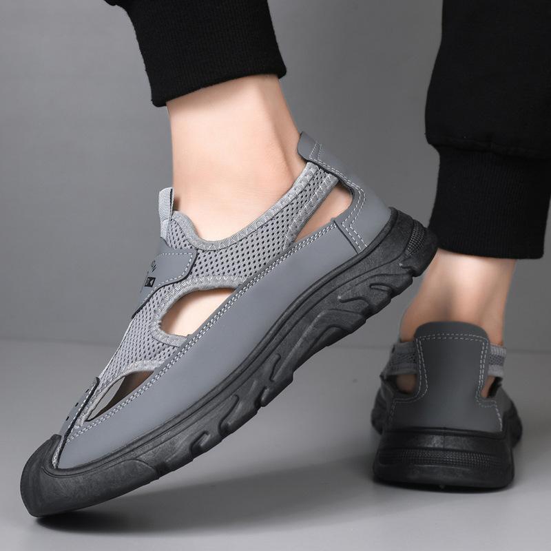 Summer New Bag Head Sandals Outdoor Non-slip Sports Casual Shoes Hollow Mesh Shoes Breathable Men's Shoes