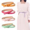 All-match Candy Color Small Women's Waistband High-end Thin Good-looking Belt with Alloy Pin Buckle Decoration for Dress Pants