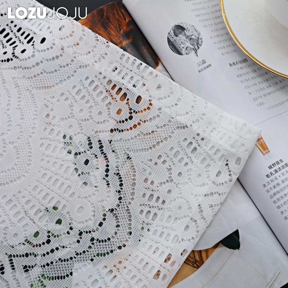 1 ADET LOZUJOJU %10-20 Karartma Fransız Tarzı Basit Romantik Dantel Çözgü Örme Saf Beyaz Tül Perde Oturma Odası Yatak Odası Balkon Ev Dekoru