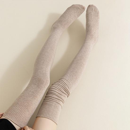1 Paar Damen Oberschenkelhohe Socken Baumwolle Warm Über Knie Socken Extra Lange Kniehohe Stiefelsocken Winter Beinwärmer