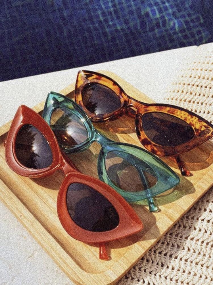 Small Frame Sunglasses Men Women Vintage Cat Eye Sun Glasses Brand Designer Concave Black Cateye Eyewear Shades Uv400