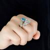 Anello Regolabile Drago Zodiacale Zircone Luminoso Anello Quadrato Estetica Delicata Design Opulento Anello Scintillante Evento di Banchetto