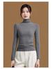 Women's High-Neck Slim-Fit Long-Sleeved Top: Stylish & Comfortable for Spring/Autumn.