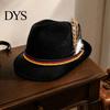 Versatile Casual Hat Fedora with Feather, Short Brim Vintage Jazz Hat, German School Cultural Festival Accessory Oktoberfest Costume Accessories