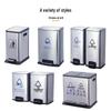 Commercial Stainless Steel Dual-Compartment Pedal Bin