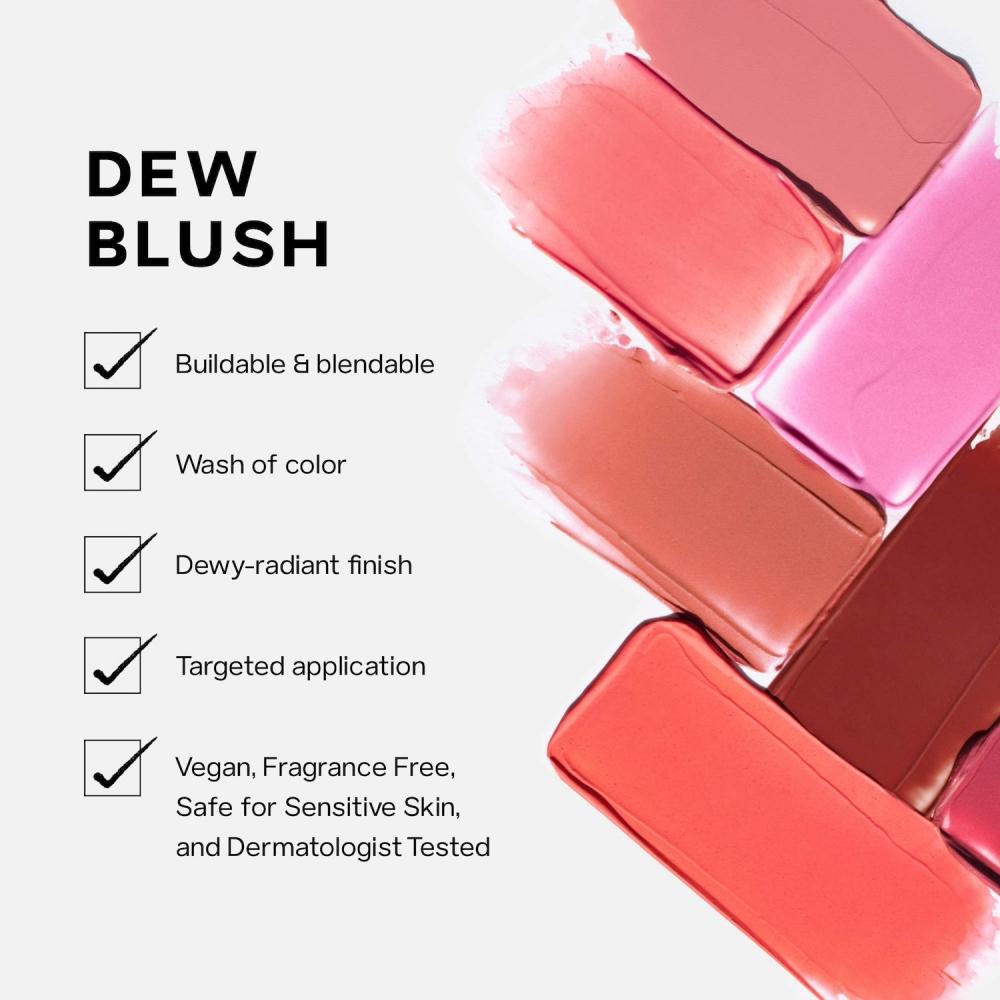 Saie Dew Blush Liquid Cream Blush 0.40 Oz   12 Ml Dreamy Bright Berry