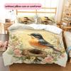 Flower Bird Pattern Bedding Quilt Set  Home Decoration  Gift (1 * duvet cover + 2 * pillowcase  without core)