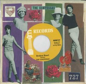 

7inch Record CONTESSAS - Broken Heart / Gimme Gimme NUM727 E Records 2023 US Rock