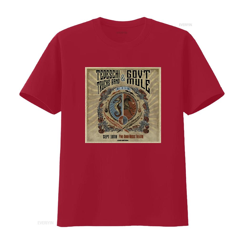 Tedeschi Trucks Band Govt Mule Tour T Shirt Full Size S XL Vintage Washed Top For Everyday Wear Stylish Breathable