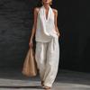 2026 Women's Halter V-Neck Sleeveless Casual Set