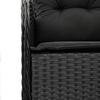 Vidaxl 5-Cz. Garden Furniture Set With Cushions, Black, Poly Rattan