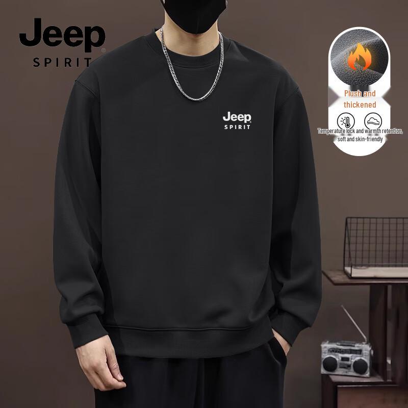 JEEP SPIRIT Men's Winter Thermal Fleece Sweatshirt