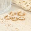 Women's Ear Cuff Set No Piercing Ear Wrap Ear Climber Gold Plated Huggie Hoop Earrings Geometric Hollow Out Statement Ear Jewelry Gift