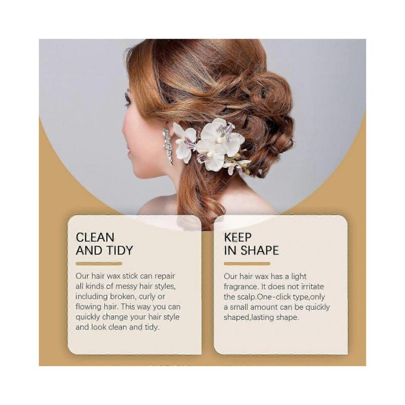 Eelhoe Hair Wax Stick Hair Styling Broken Hair Care Natural Gloss Solid Shape Portable Hair Wax