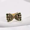 Rhinestone Bow Scarf Ring Sparkling Silk Scarf Ring Elegant X-shaped Scarf Holder Ring for Women Shawls Neckerchiefs Shirts