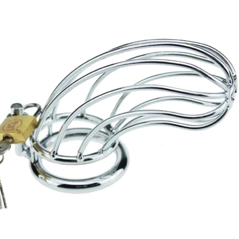 Sexuální hračka BDSM pro muže Zařízení cudnosti Zámek penisu Erotické otroctví Manžel Věrnost Big Metal Cock Cage Gay Varle
