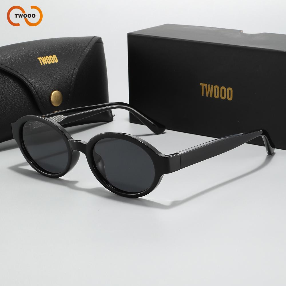 Women's Polarized Small Oval TR Frame Sunglasses Core Insert Temple Multi-color Shades for Driving Travel Street Fashion