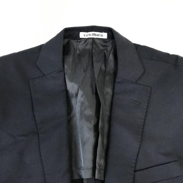 LES MUES Tailored Jacket Men's L Y6 Black Spring Summer Suit(USED)