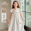 Yingshi Girls' Summer 7A Antibacterial Cotton Soft Skin-friendly Short-sleeved Sleeping Skirt