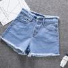 Kvinner Sexy høy midje jeans shorts sommer wide leg shorts dongeri shorts